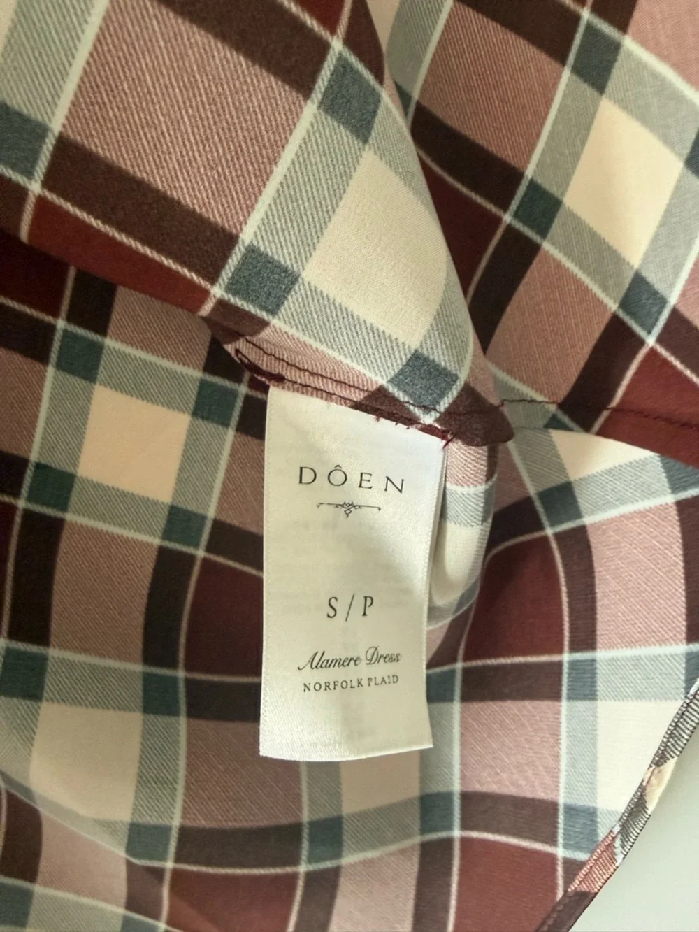 Doen Alamere checked silk-satin mini dress - Picture 3 of 4